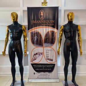 MALE BLACK & GOLD CHROME MANNEQUIN